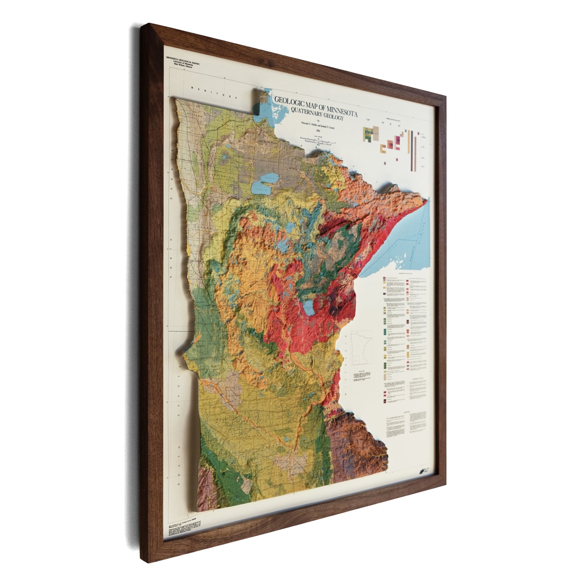Minnesota 1982 3D Raised Relief Map - Muir Way - 3D