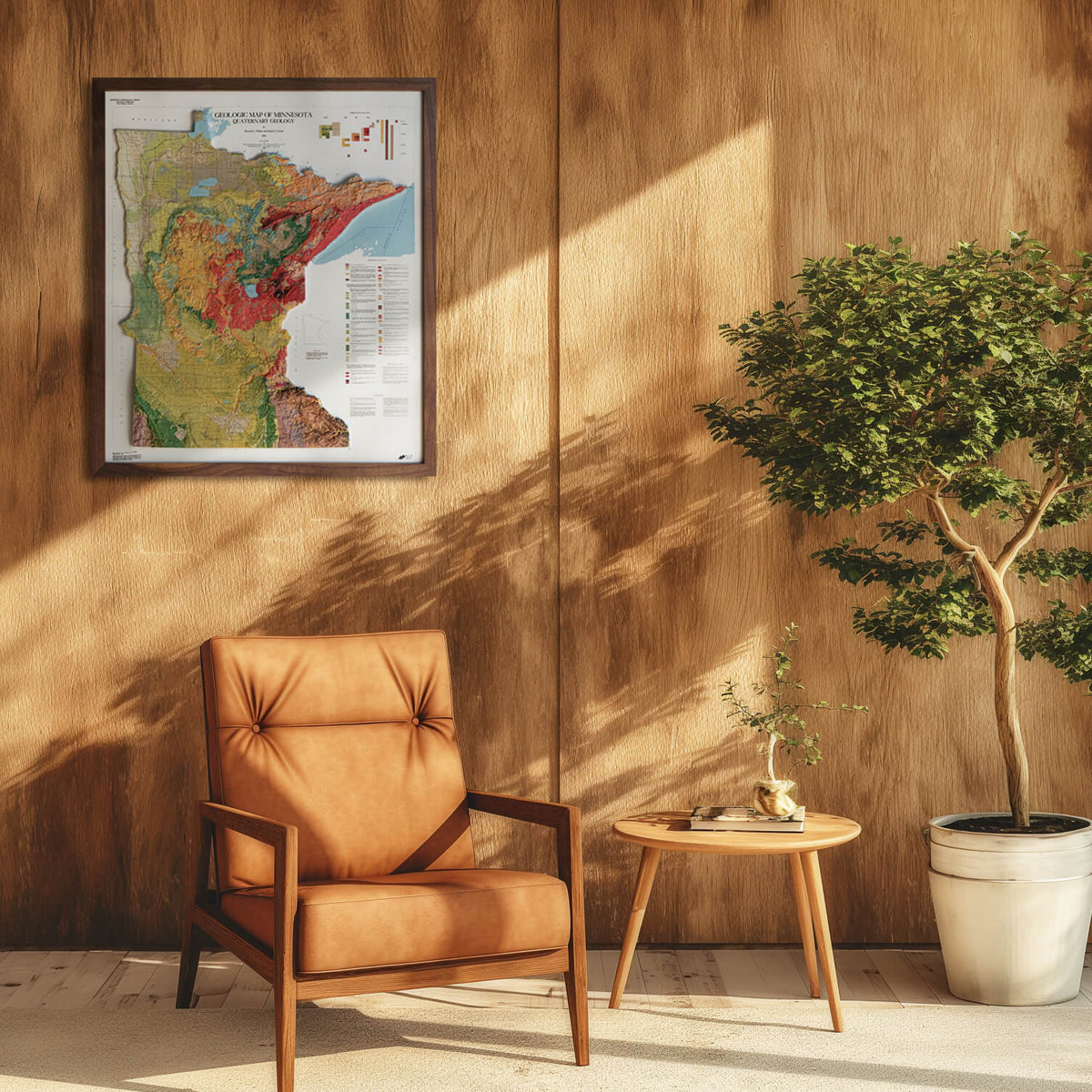 Beautiful Minnesota 3D Map from 1982 in Colorful Raised Relief – Muir Way