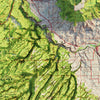 Moab, Utah 1969 Shaded Relief Map