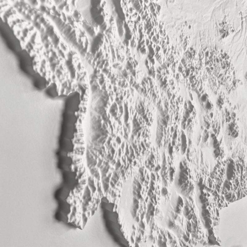 Montana 3D Raised Relief Map - Muir Way - 3D