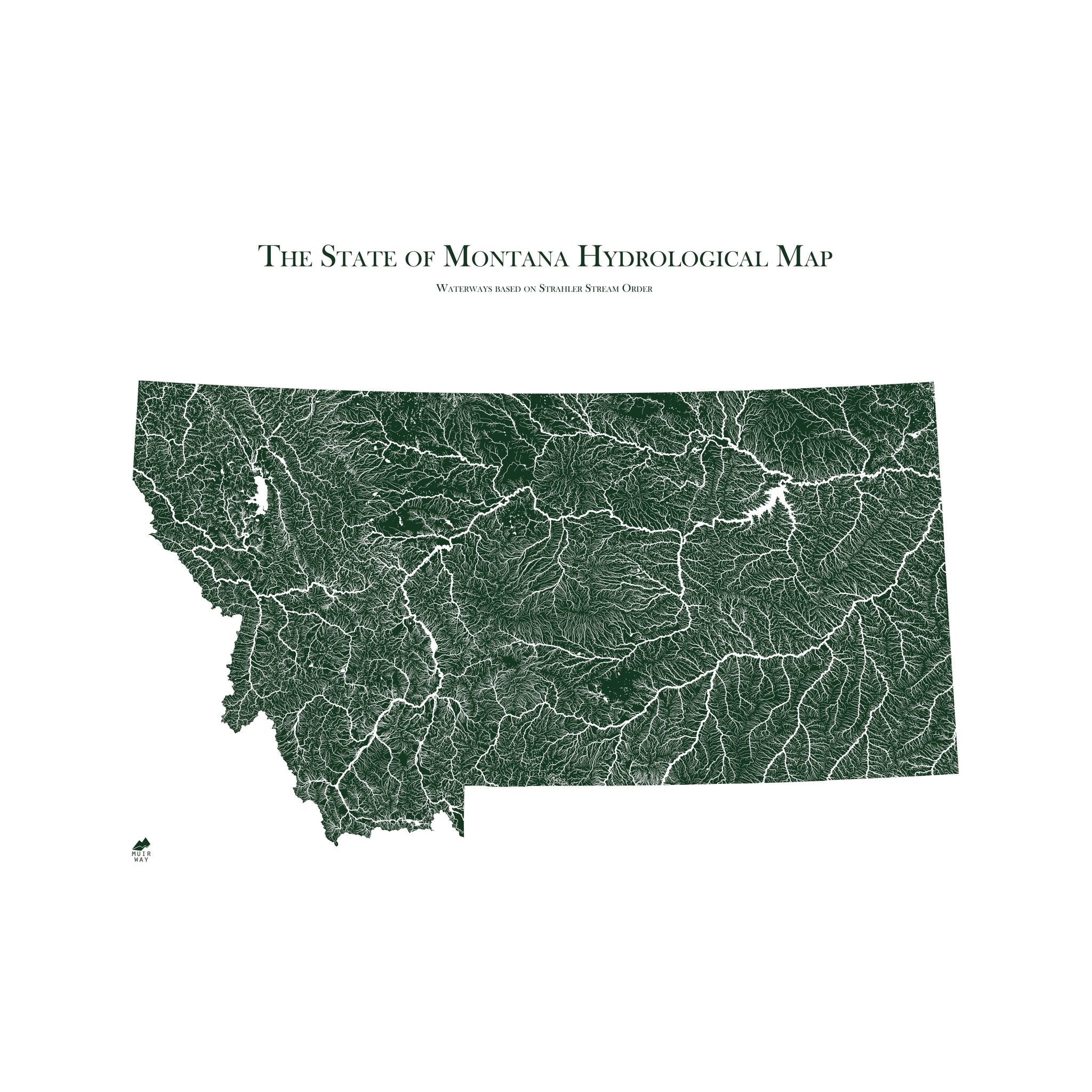 Montana Hydrological Map - Muir Way - Hydrology