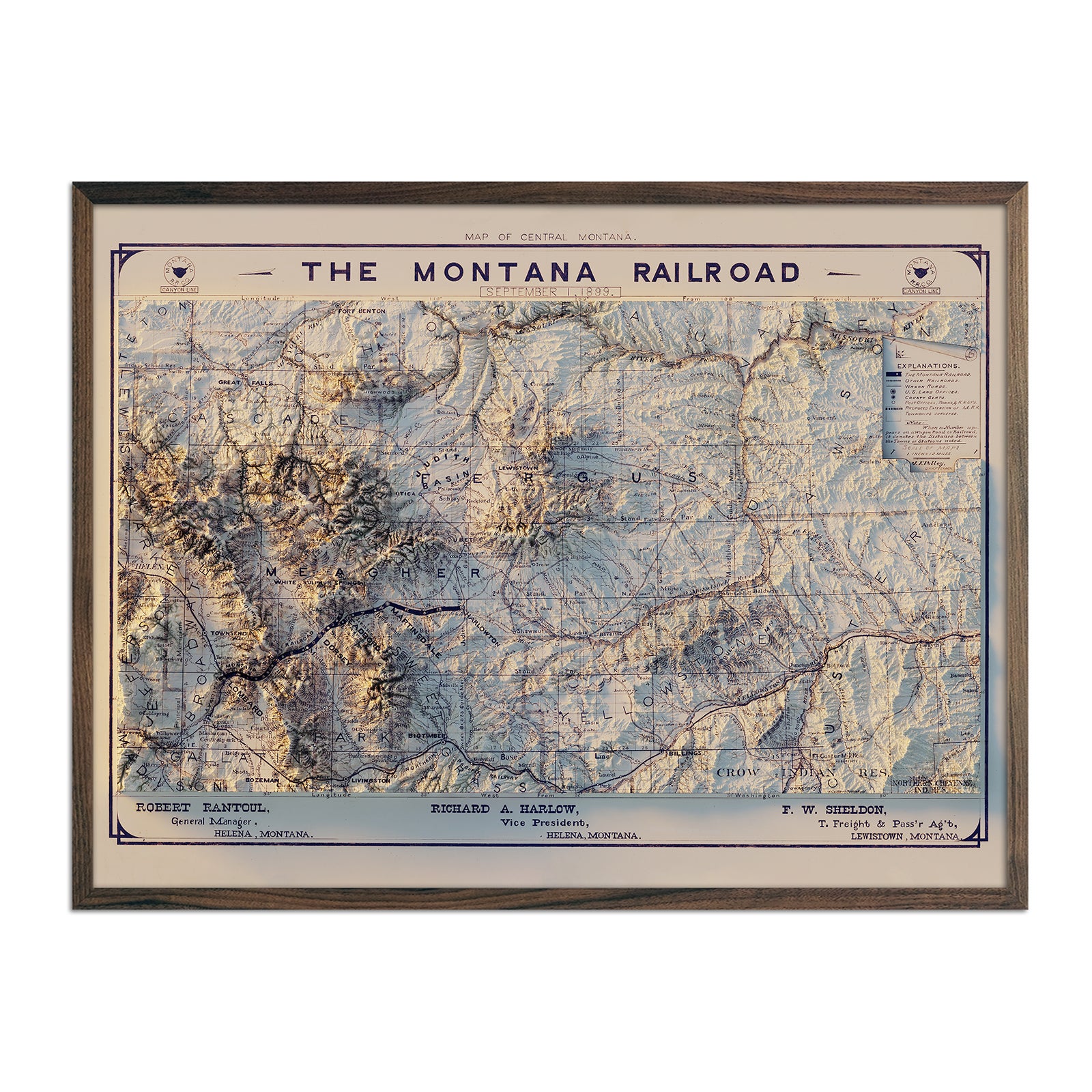 Paradise Valley Montana Old Montana map map art on Wood or -  Portugal