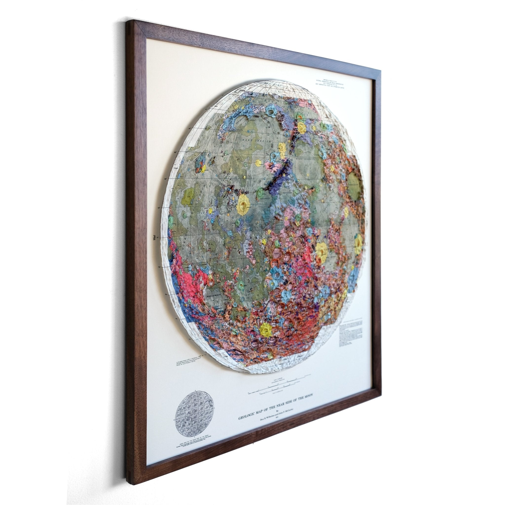 Moon Geological 3D Raised Relief Map - Muir Way - 3D
