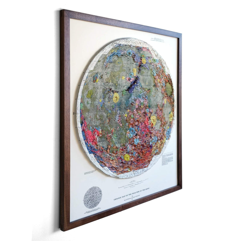 Moon Geological 3D Raised Relief Map - Muir Way - 3D