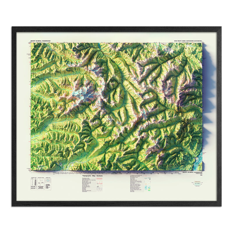 Mount Olympus 1988 Relief Map