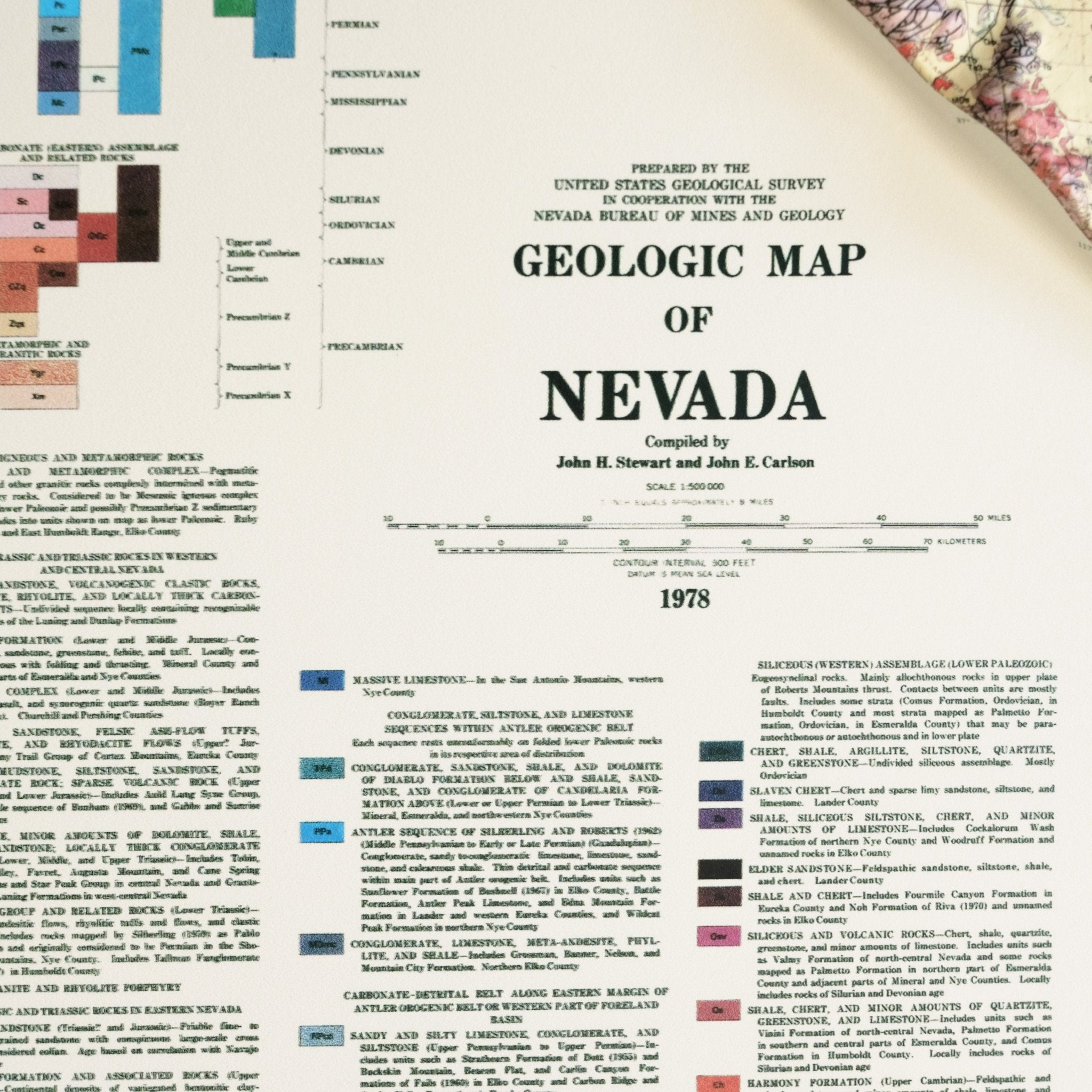 Nevada 1978 3D Raised Relief Map - Muir Way - 3D