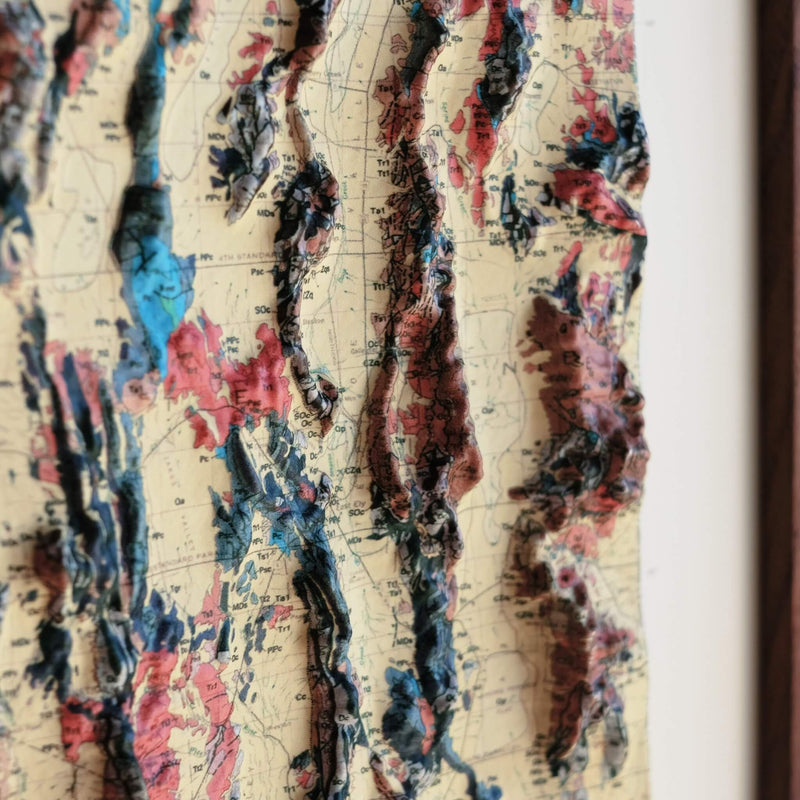 Nevada 1978 3D Raised Relief Map - Muir Way - 3D