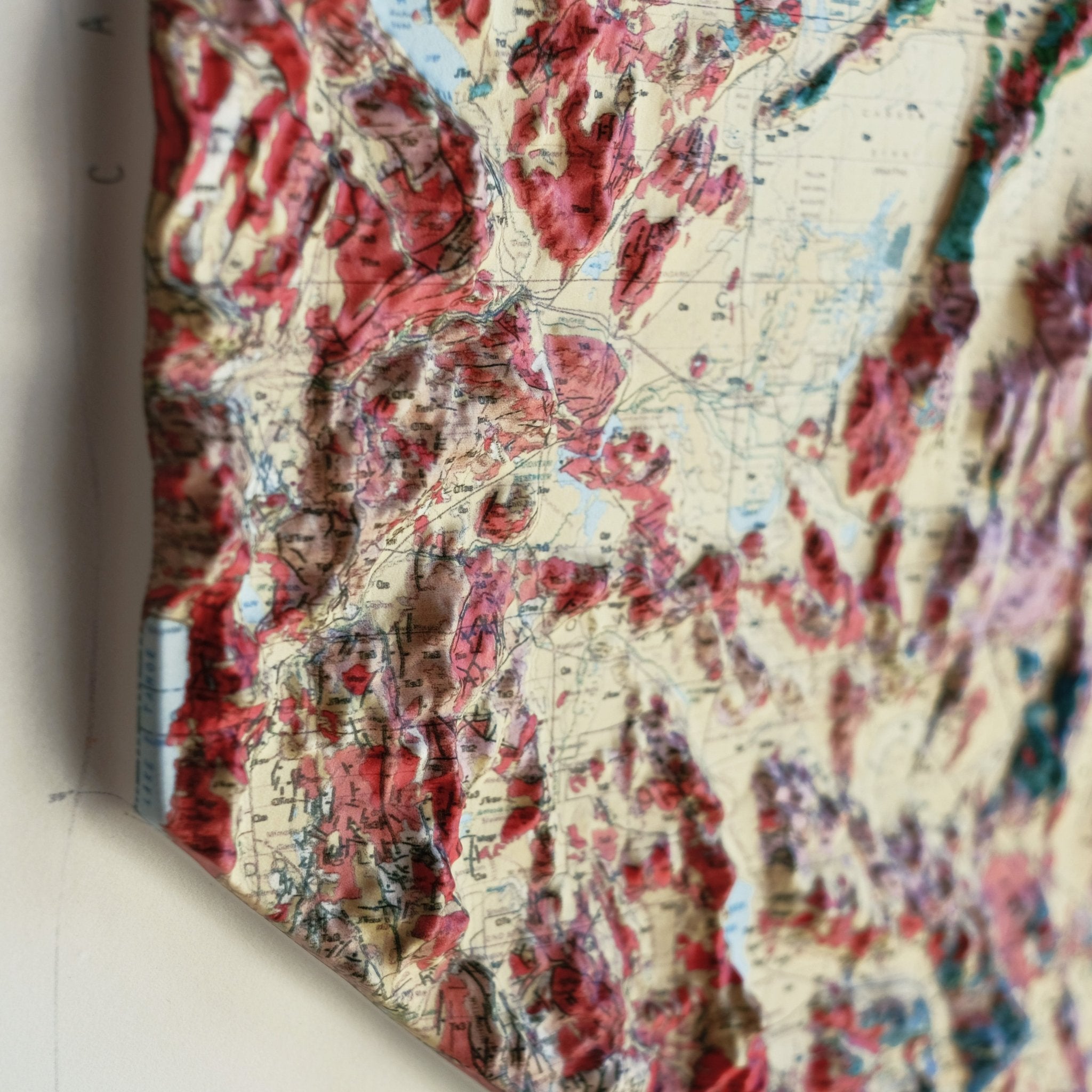 Nevada 1978 3D Raised Relief Map - Muir Way - 3D