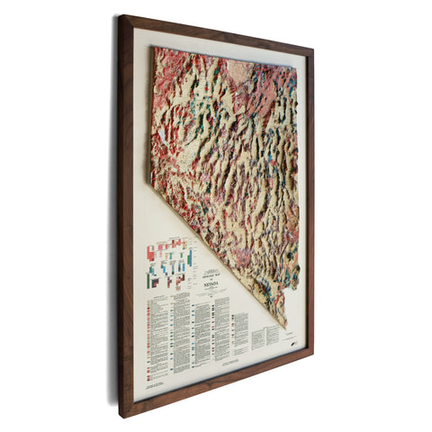 Nevada Relief Map Prints | Elevation & Hydrological Maps – Muir Way