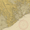 New Orleans to Calcasieu River East Section Nautical Chart 1939