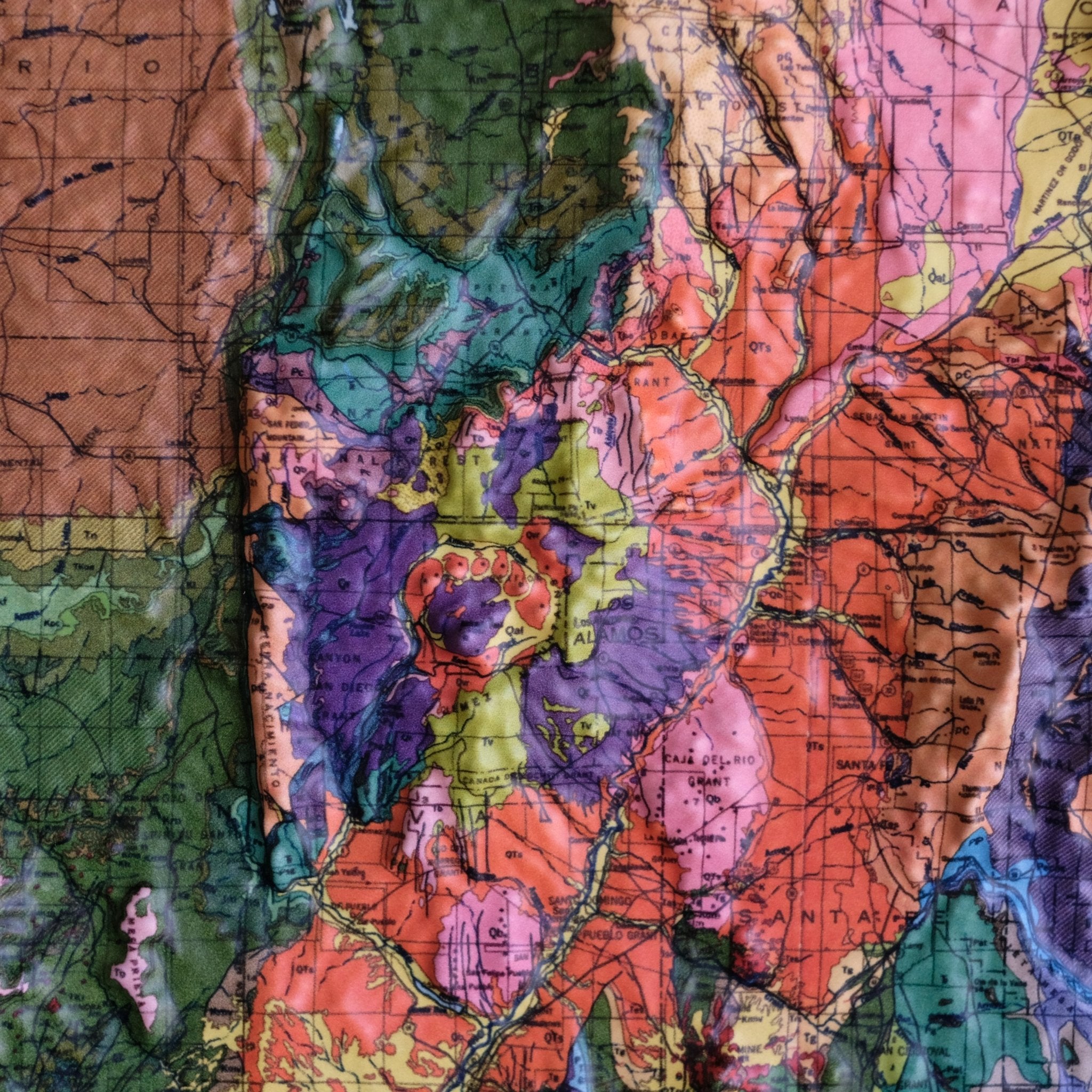 New Mexico 1965 3D Raised Relief Map - Muir Way - 3D
