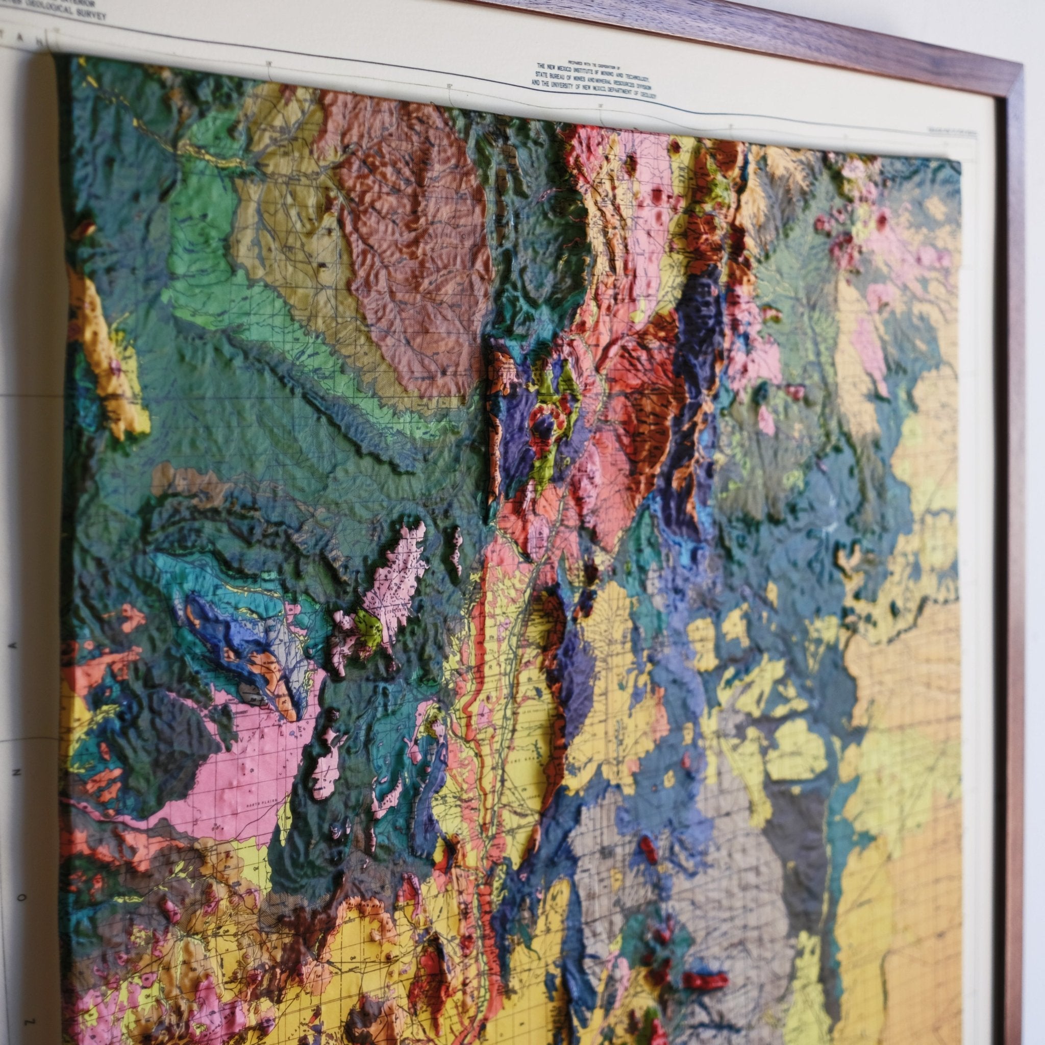 New Mexico 1965 3D Raised Relief Map - Muir Way - 3D