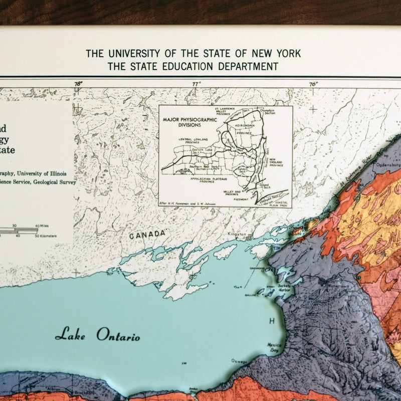 New York 1973 3D Raised Relief Map - Muir Way - 3D