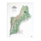 New England 3D Raised Relief Map - Muir Way - Natural Atlas