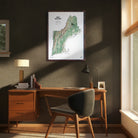 New England 3D Raised Relief Map - Muir Way - Natural Atlas
