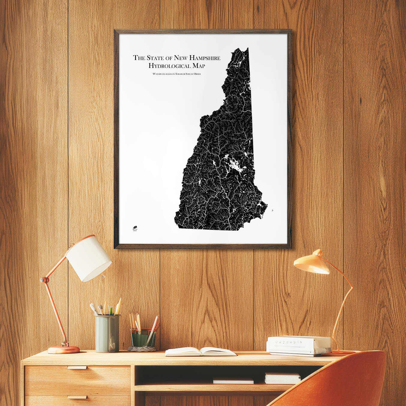 New Hampshire Hydrological Map - Muir Way - Hydrology
