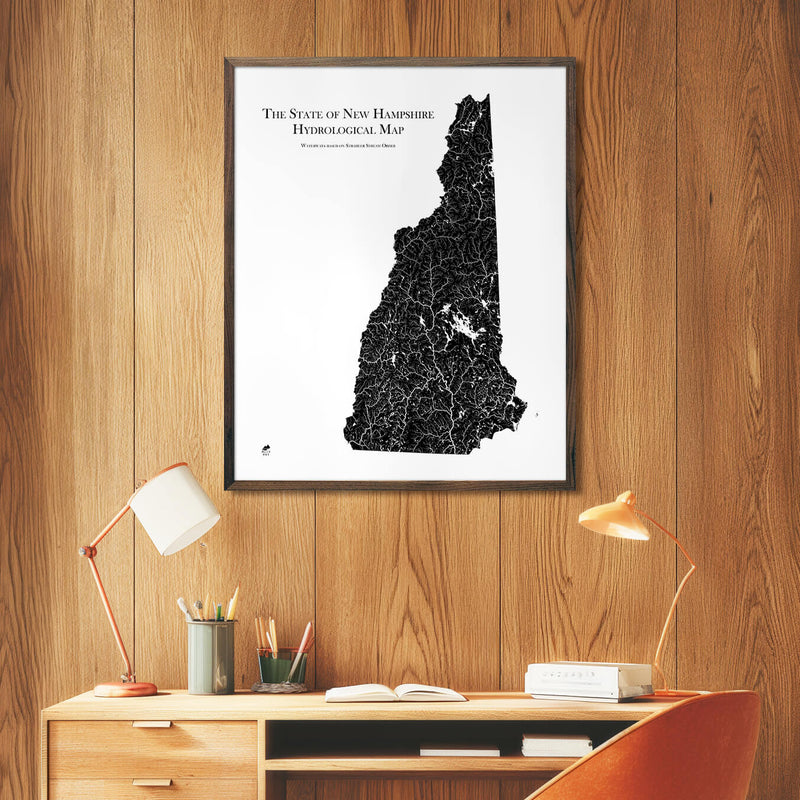 New Hampshire Hydrological Map - Muir Way - Hydrology
