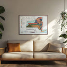New York 1973 3D Raised Relief Map - Muir Way - 3D