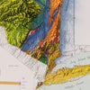 New York 1973 Shaded Relief Map