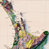 New Zealand 1873 Shaded Relief Map