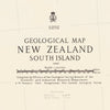 New Zealand, South Island 1947 Shaded Relief Map