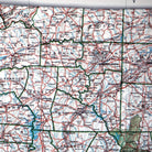 North Carolina 1972 3D Raised Relief Map - Muir Way - 3D