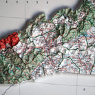 North Carolina 1972 3D Raised Relief Map - Muir Way - 3D