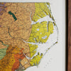 North Carolina 1985 3D Raised Relief Map