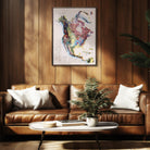 North America 1965 Shaded Relief Map - Muir Way - Vintage Relief