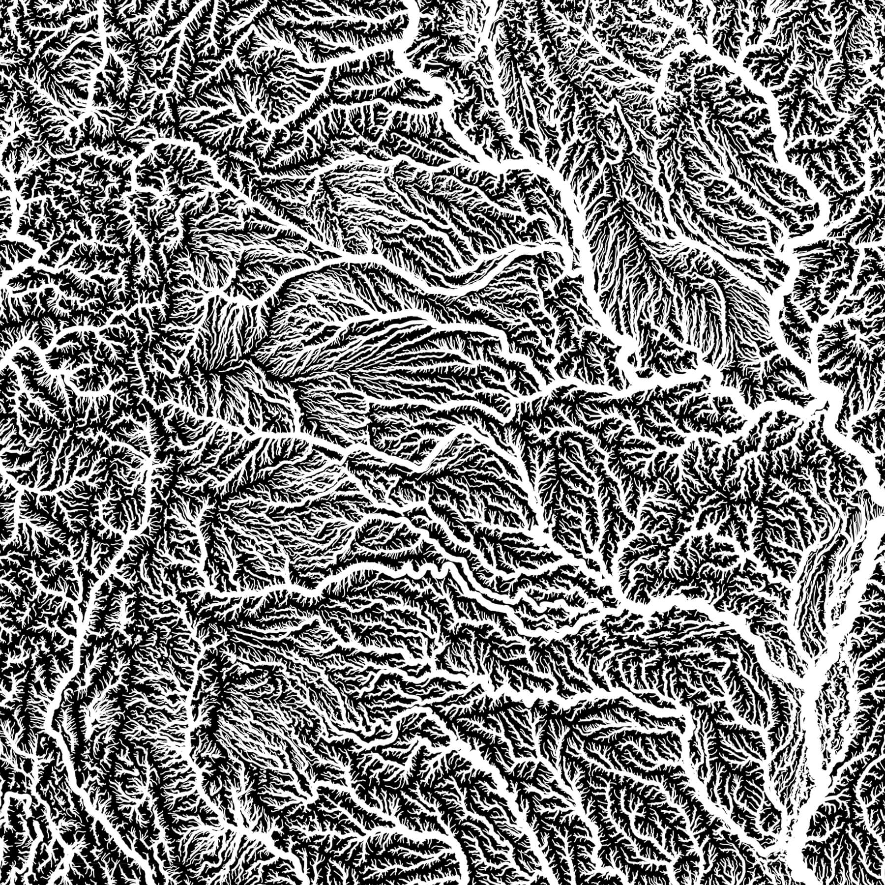 Hydrological Map of North America - North America Hydrological Map Black Detail1