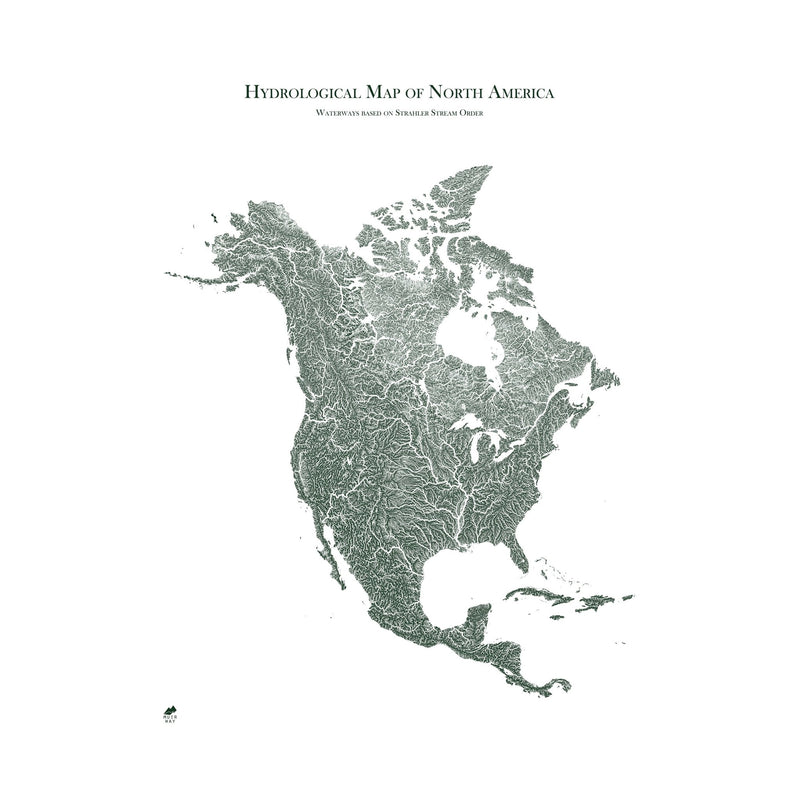 Hydrological Map of North America - Muir Way - Hydrology
