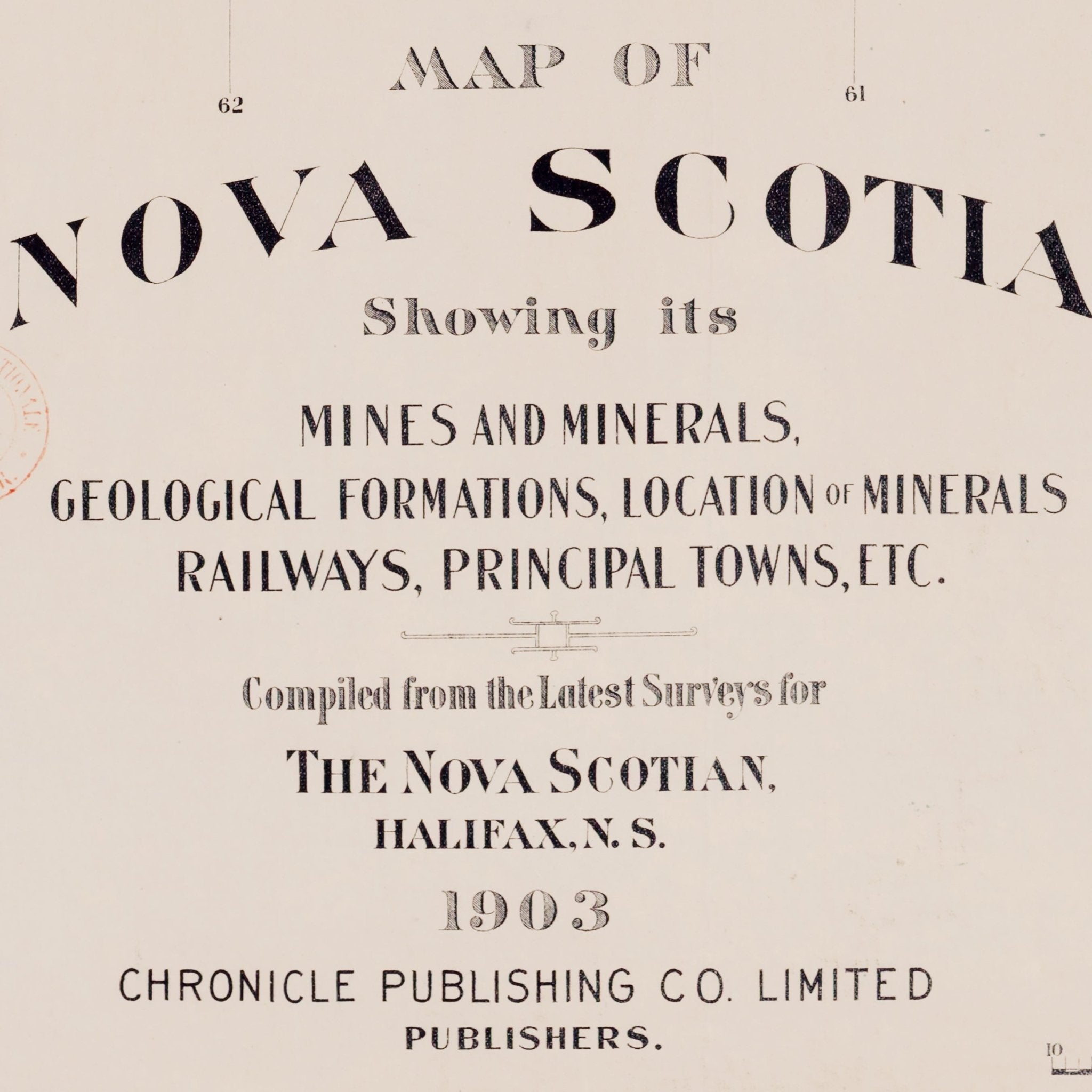 Nova Scotia 1903 Shaded Relief Map - Muir Way - Vintage Relief