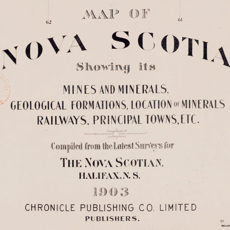 Nova Scotia 1903 Shaded Relief Map - Muir Way - Vintage Relief