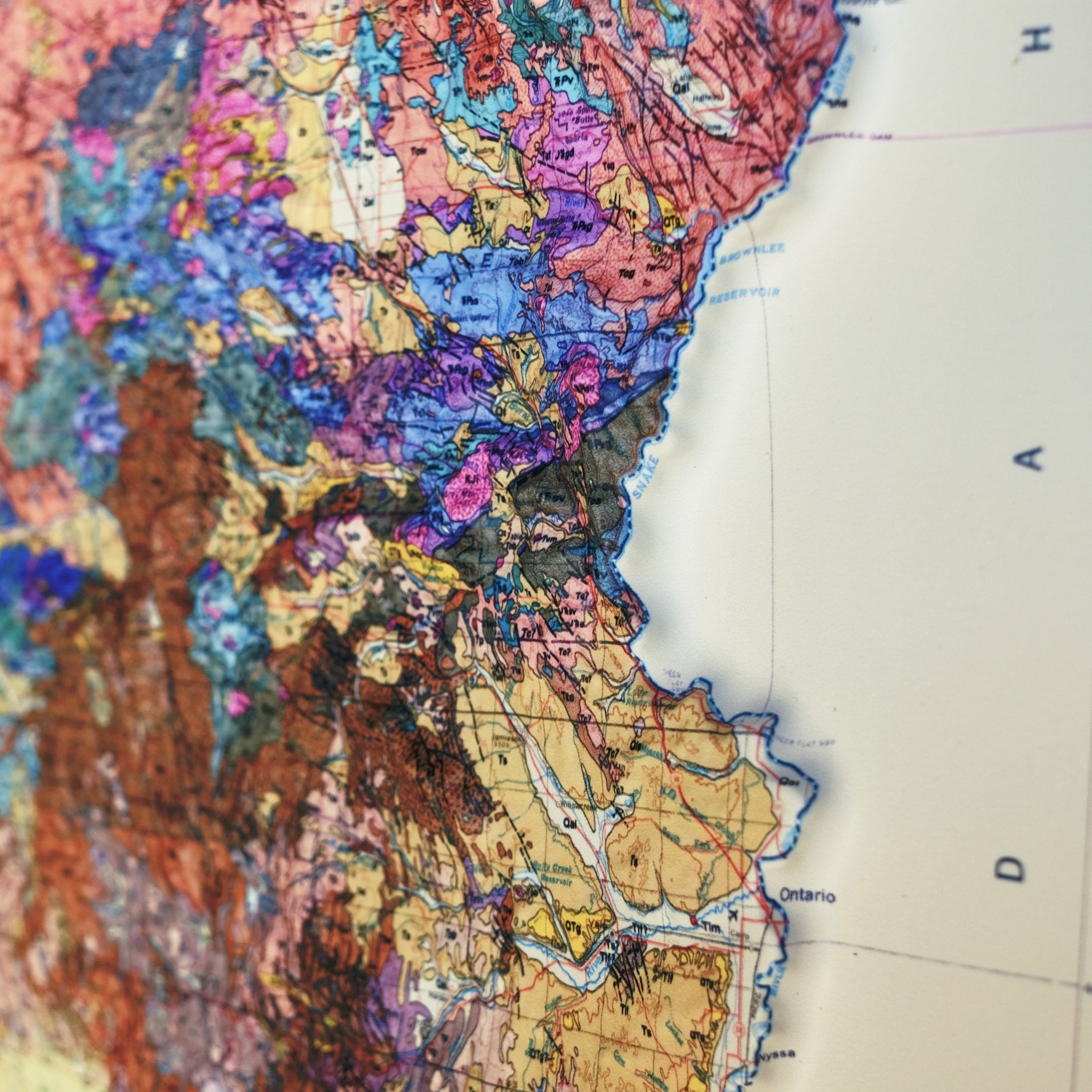 Oregon 1991 3D Raised Relief Map - Muir Way - 3D