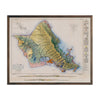Vintage Oahu Relief Map - 1938