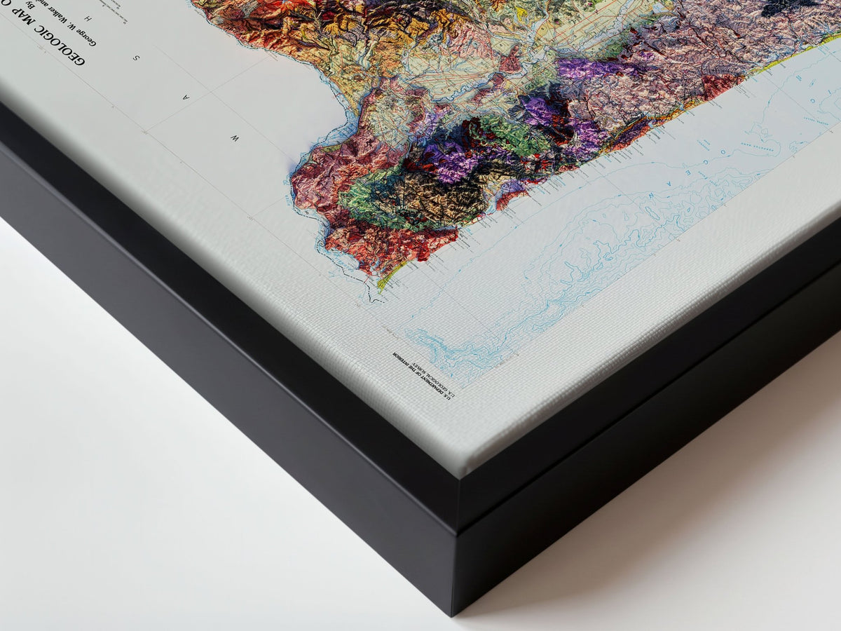 Oregon 1991 Shaded Relief Map – XL Canvas - Muir Way - XL Canvas