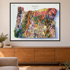 Oregon 1991 Shaded Relief Map – XL Canvas - Muir Way - XL Canvas
