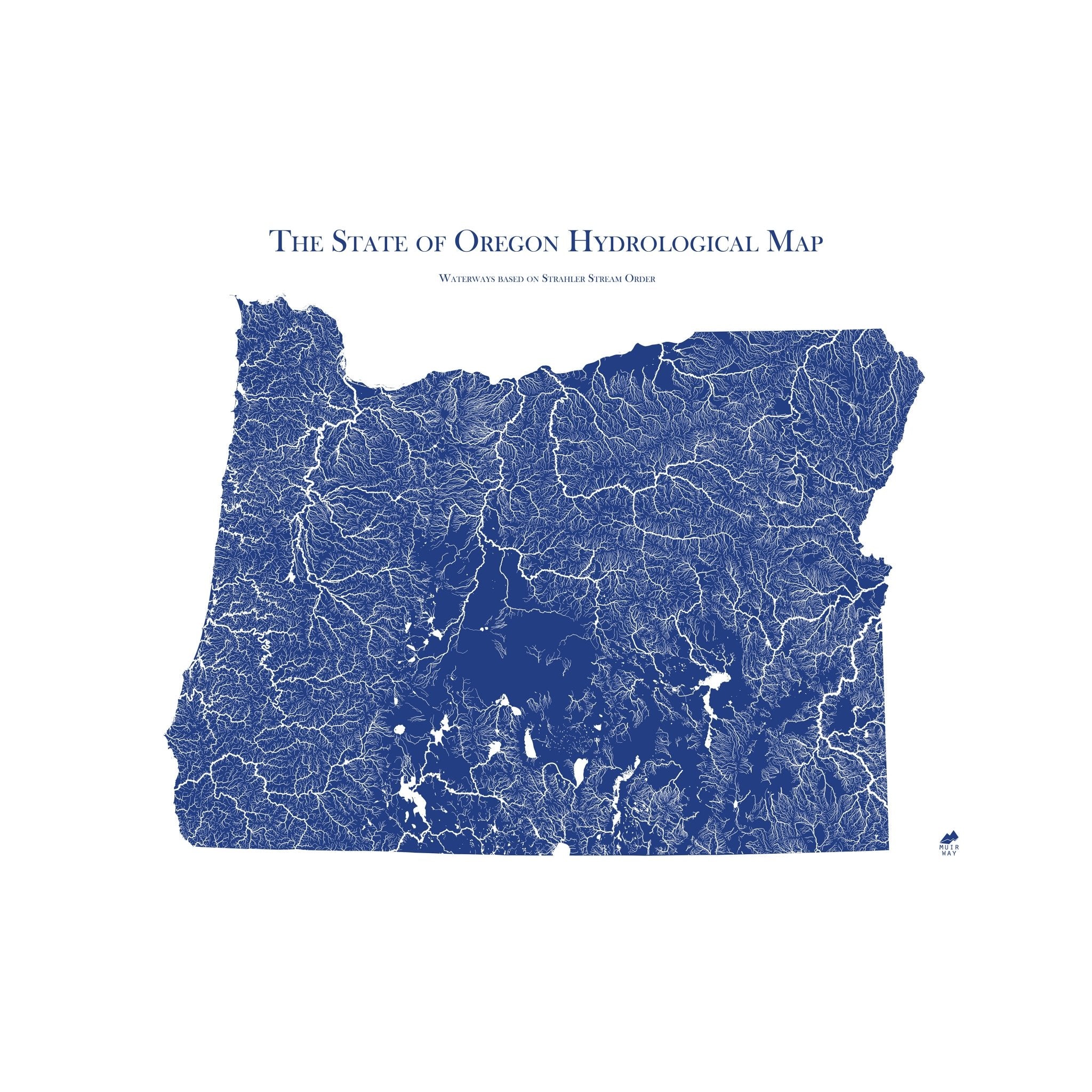 Oregon Hydrological Map - Muir Way - Hydrology