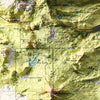 Oregon, Three Sisters 1929 Shaded Relief Map