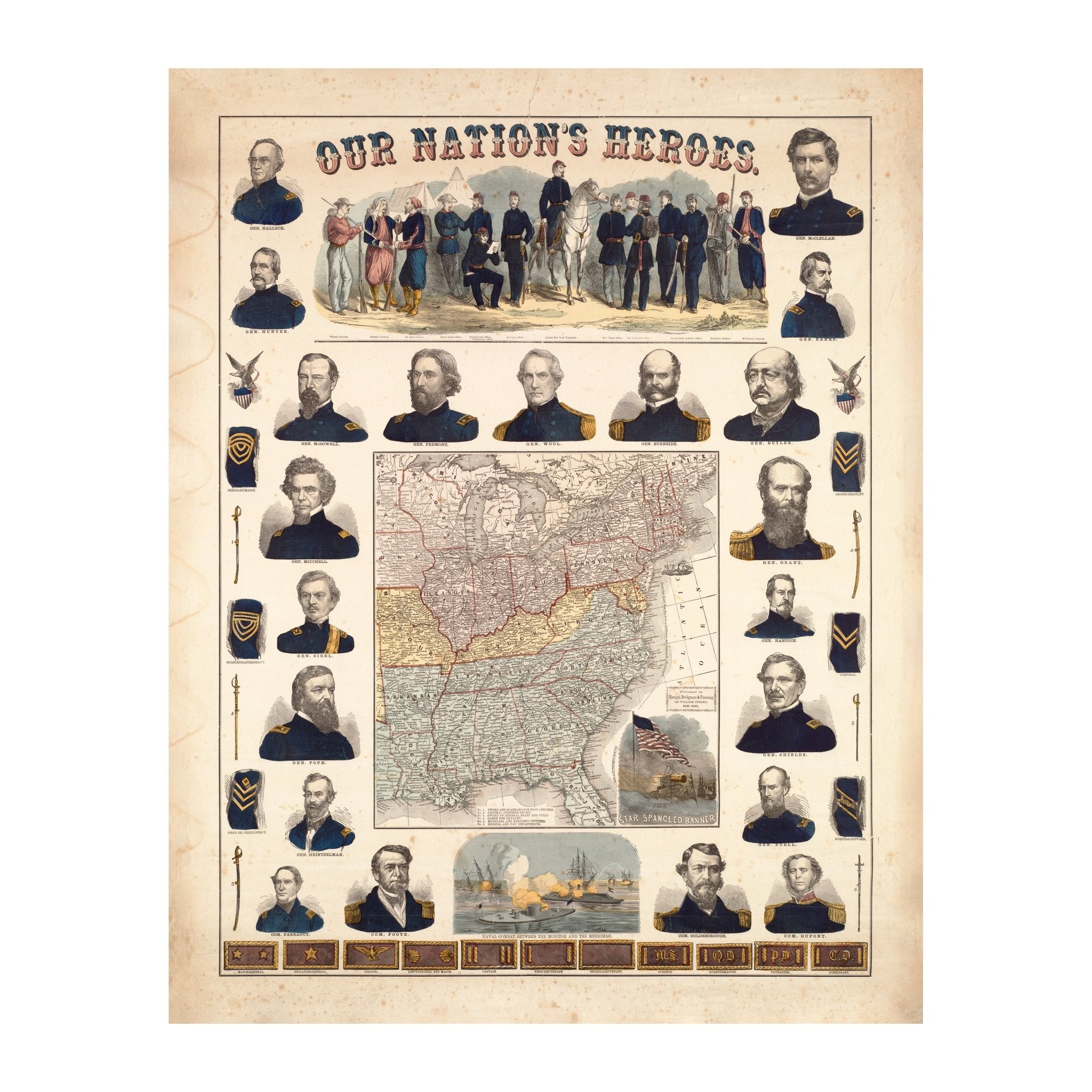 Our Nation's Heroes - Muir Way - Vintage Map