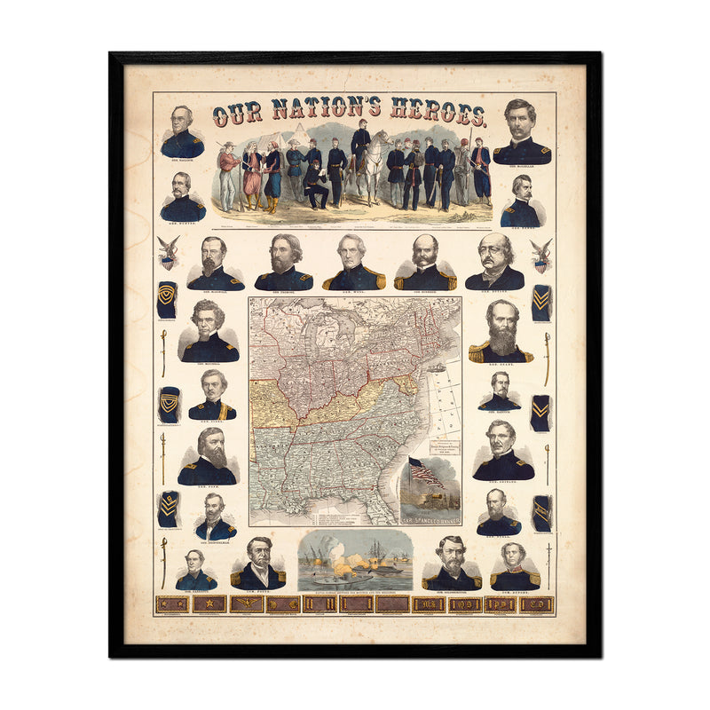 Our Nation's Heroes - Muir Way - Vintage Map