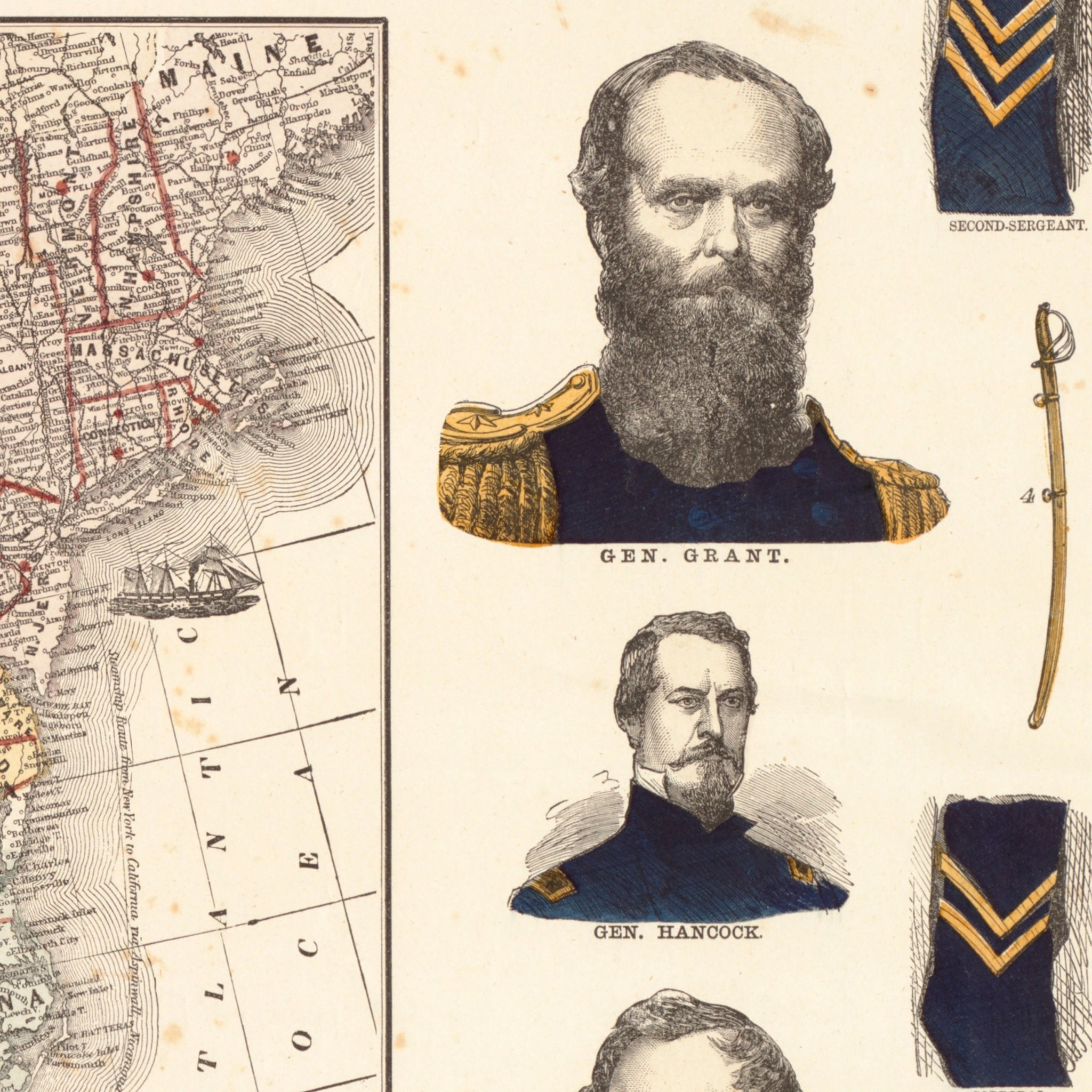 Our Nation's Heroes - Muir Way - Vintage Map