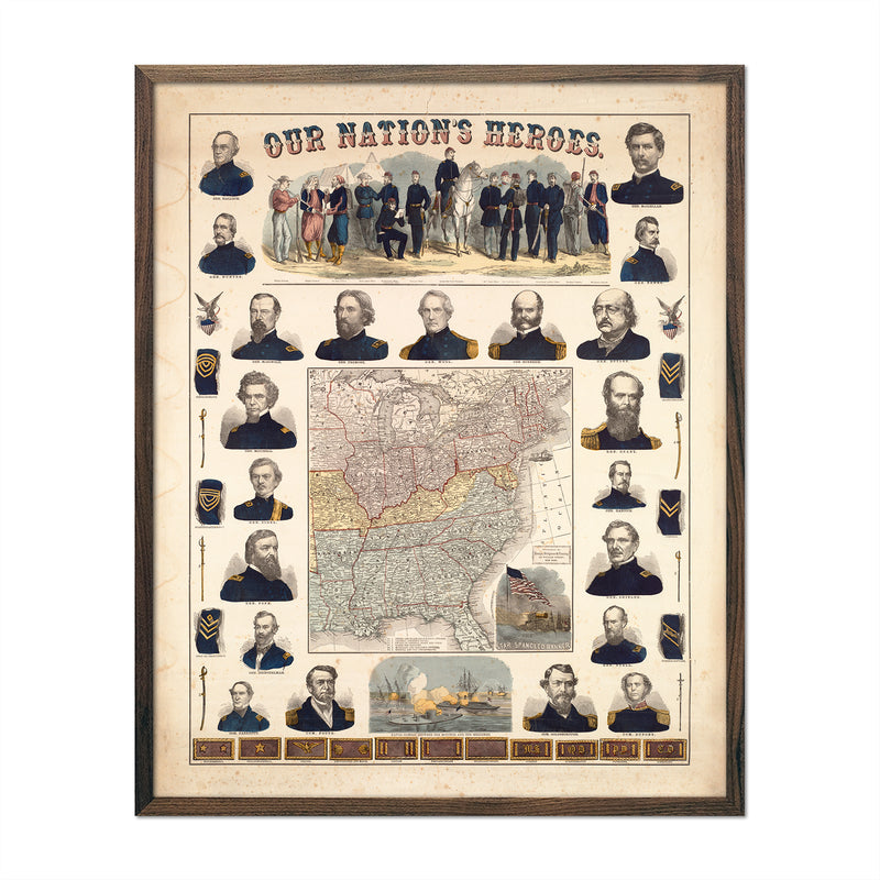 Our Nation's Heroes - Muir Way - Vintage Map
