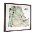 Pacific Northwest 3D Raised Relief Map - Muir Way - Natural Atlas