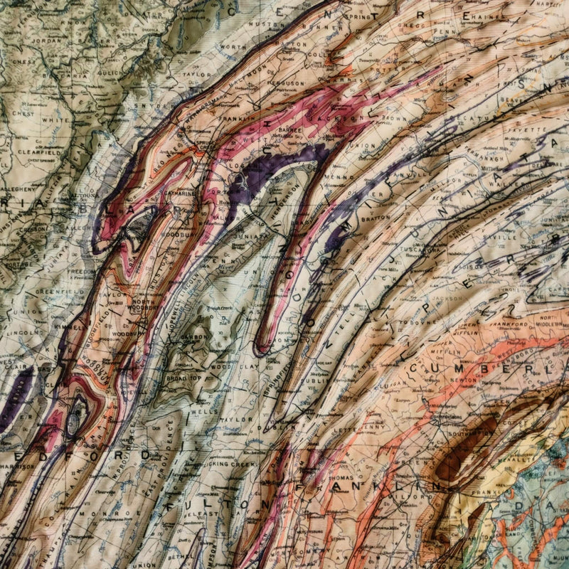 Pennsylvania 1931 3D Raised Relief Map - Muir Way - 3D