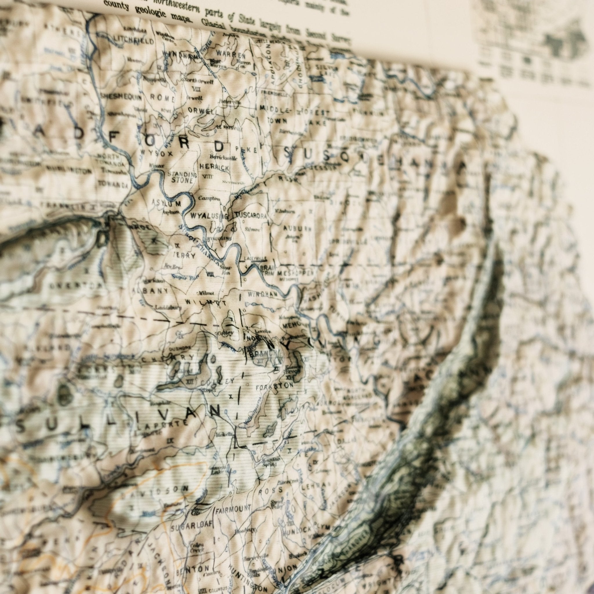Pennsylvania 1931 3D Raised Relief Map - Muir Way - 3D