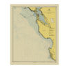 Point Sur to San Francisco Nautical Chart 1948