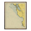 Point Sur to San Francisco Nautical Chart 1948