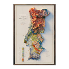 Photo Portugal relief map