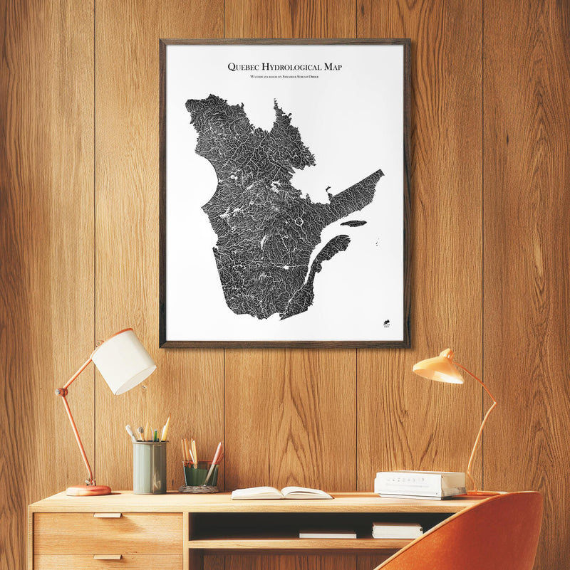 Quebec Hydrological Map - Muir Way - Hydrology